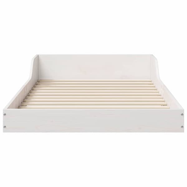 vidaXL Sängram Vit 80 x 220 cm Massiv furu