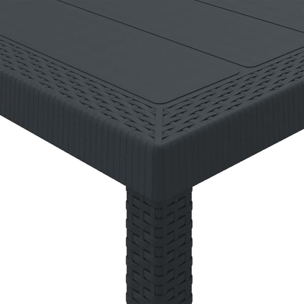 vidaXL Trädgårdsmöbelset 9 pcs Antracit Polypropylen