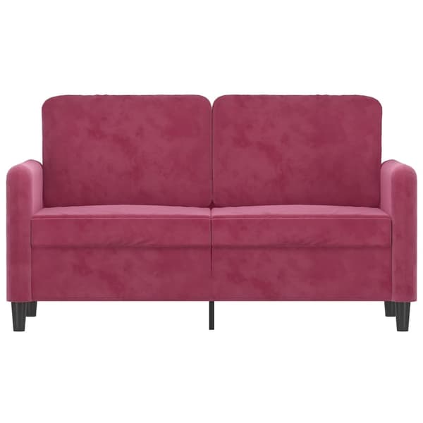 vidaXL 2-sitssoffa vinröd 120 cm sammet