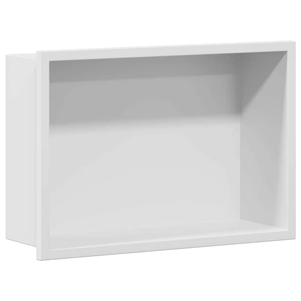 vidaXL Dusjniche Hvit 30 x 20 x 9.5 cm Rustfritt Stål