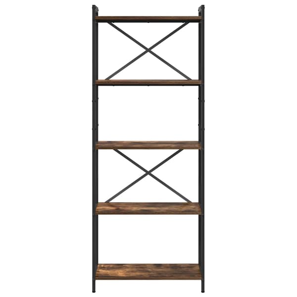 vidaXL Bokhylle Røkt eik 60 x 30 x 155 cm Konstruert tre