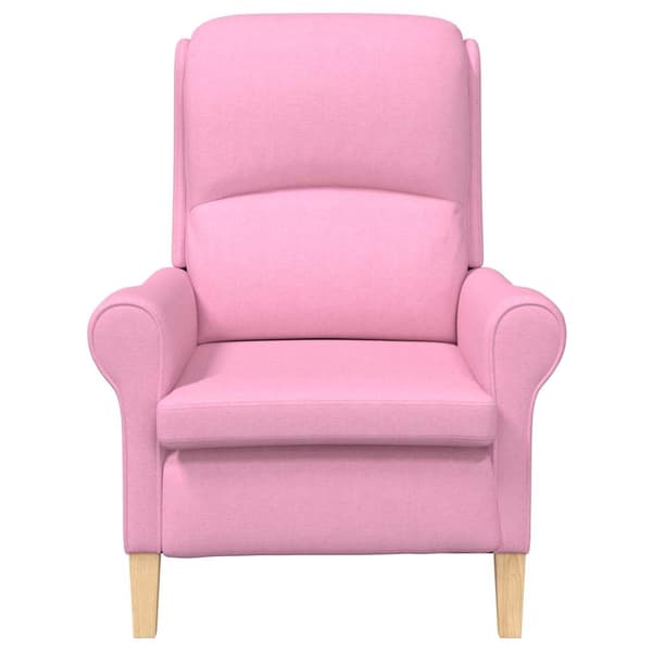 vidaXL fåtölj Rosa tyg