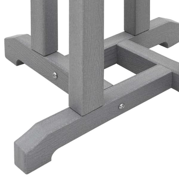 vidaXL Hage bar sett 3 pcs Lysegrå HDPE