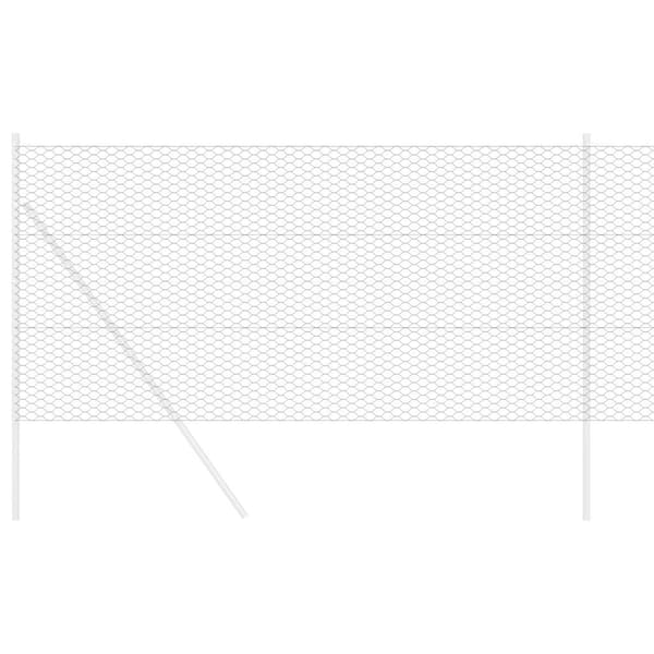 vidaXL Sekskantet gjerde Grå 1,2 x 50 m PVC
