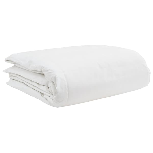 vidaXL Täckeset med kudde 3 pcs Vit Dunfjäder