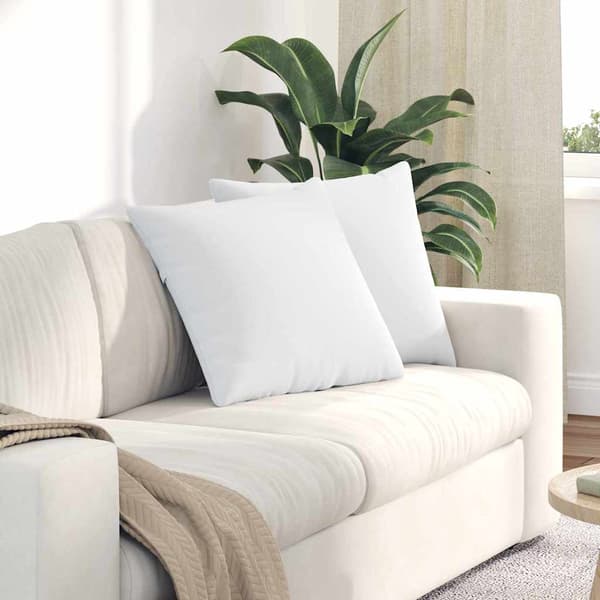 vidaXL Soffkuddar 2 st Vit 50 x 50 cm tyg