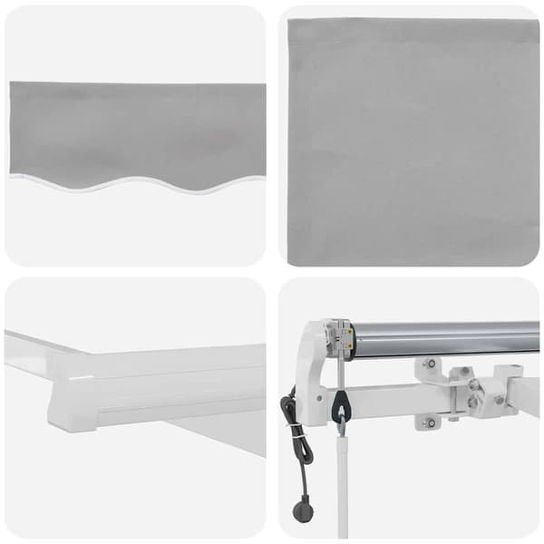vidaXL Innvendbar Markise 450 × 350 cm Lysegrå