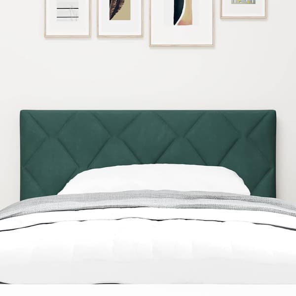 vidaXL LED huvuddyna Mörkgrön 90 cm Sammet