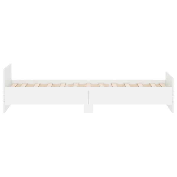 vidaXL Sengeramme hvit 90x200 cm konstruert tre