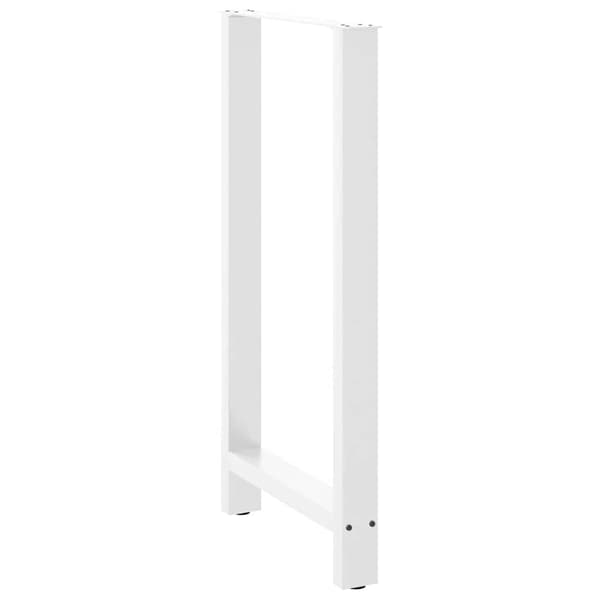 vidaXL Soffbordsben vit 2 st 60x(110-111) cm stål