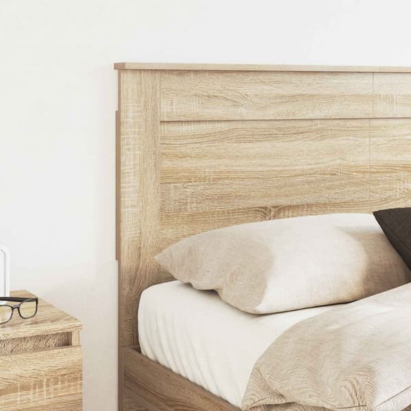 vidaXL Hodegavl med hodegjerde Sonoma eik 120 cm Konstruert tre