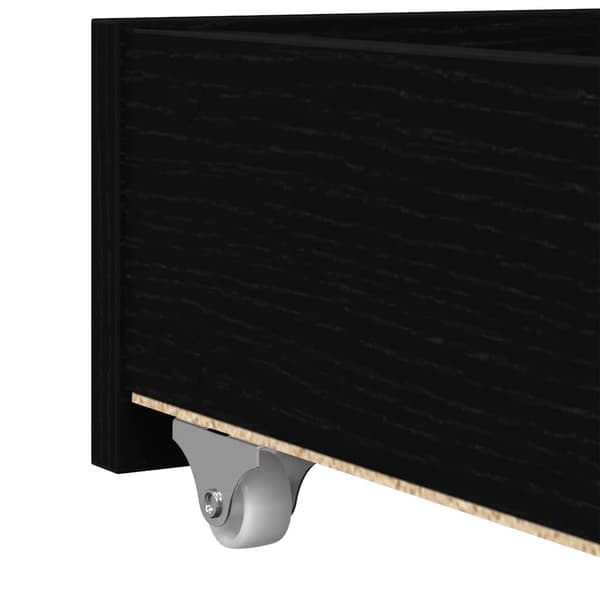 vidaXL Seng med hodegjerde Svart Eik 90 x 190 cm Konstruert tre
