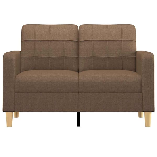 vidaXL 2-sitssoffa brun 120 cm tyg