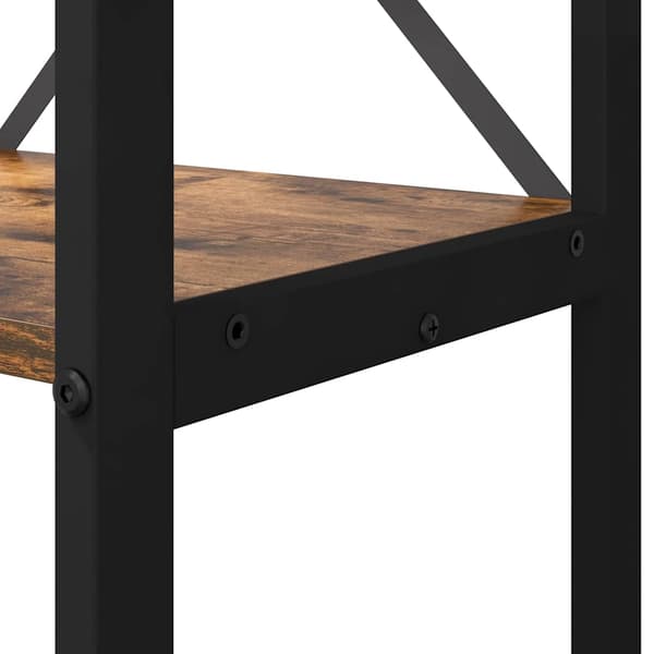 vidaXL Bokhylle Røkt eik 80 x 30 x 120 cm Konstruert tre