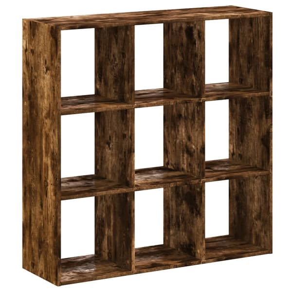 vidaXL Bokhylle røkt eik 102x32x102 cm konstruert tre