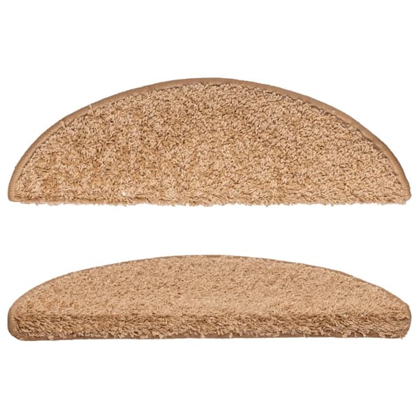 vidaXL Trappstegsmattor 10 st 56x17x3 cm beige
