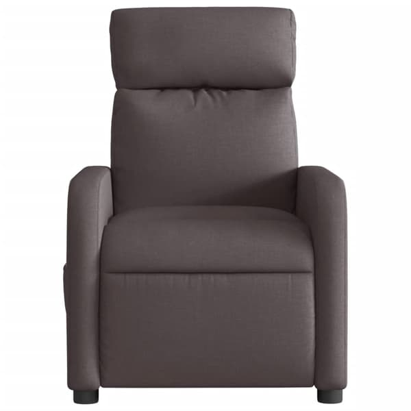vidaXL Elektrisk reclinerfåtölj mörkbrun tyg