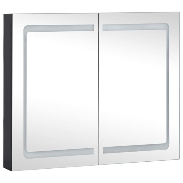 vidaXL LED-speilskap til bad 80x12,2x68 cm
