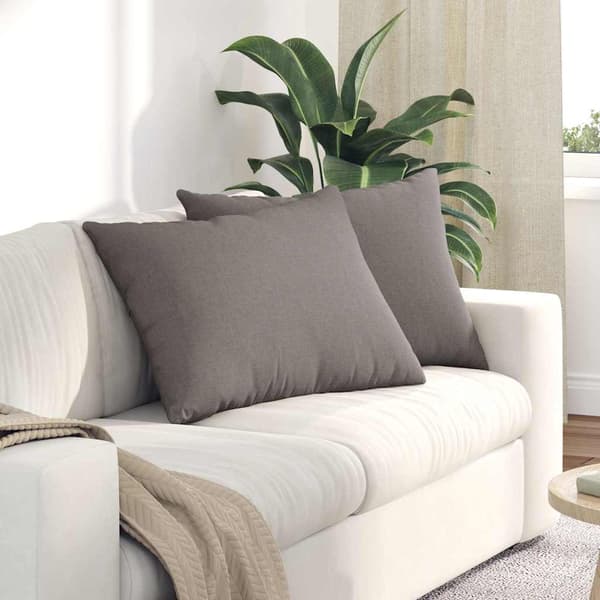 vidaXL Soffkuddar 2 st Gråbrun 70 x 50 cm tyg