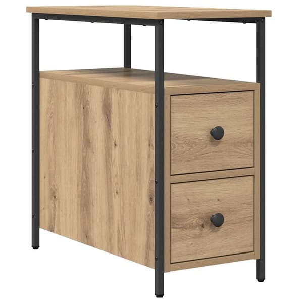vidaXL Nattbordskap artisan eik 30 x 60 x 60 cm Konstruert tre
