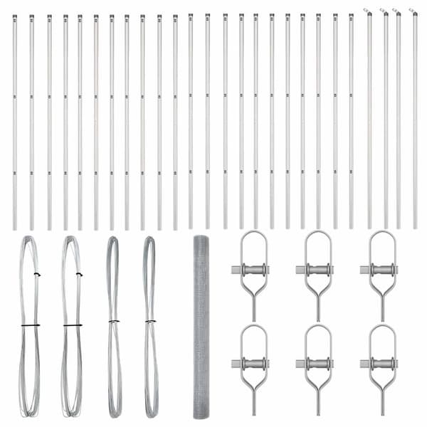 vidaXL Stängselstolpe Silver