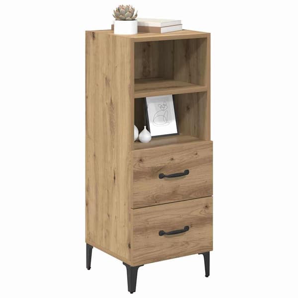vidaXL Serviesskap artisan eik 34 x 34.5 x 90 cm Konstruert tre