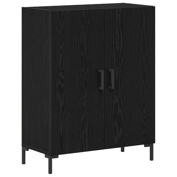 vidaXL Serviesskap Svart Eik 69,5 x 34 x 90 cm Konstruert tre