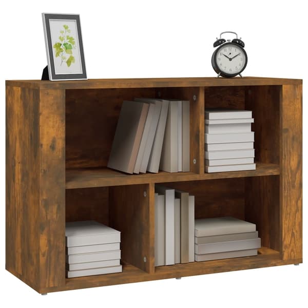 vidaXL Skjenk røkt eik 80x30x54 cm konstruert tre