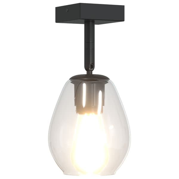 vidaXL Svart, Transparent Metall, Glas Medium Statement Piece