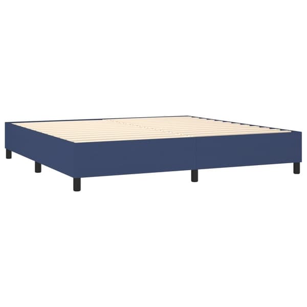 vidaXL Sängram blå 200x200 cm tyg