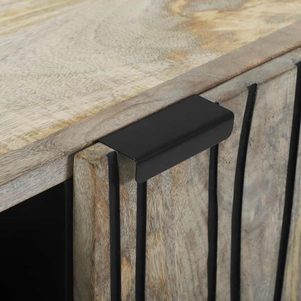 vidaXL Skap Hvit 90 x 33 x 75 cm heltre mango