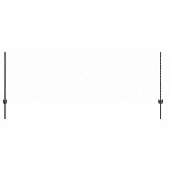 vidaXL Gjerde med innlegg. Grå 0.8 x 25 m Stål