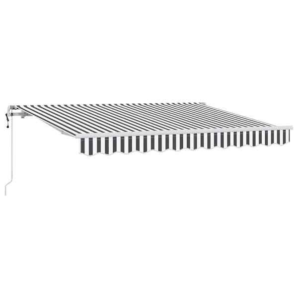 vidaXL Infällbar Markis Antracit 250 x 200 cm tyg
