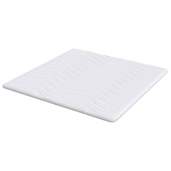 vidaXL Madrasskydd Vit 200 x 200 cm Stickad tyg