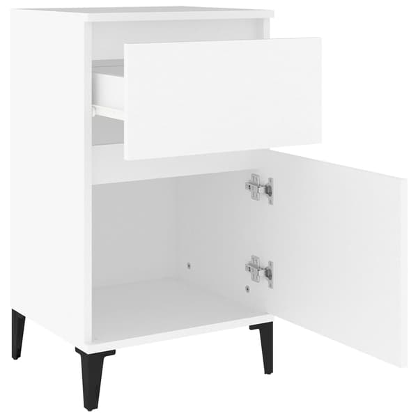 vidaXL Sängbord vit 40x35x70 cm