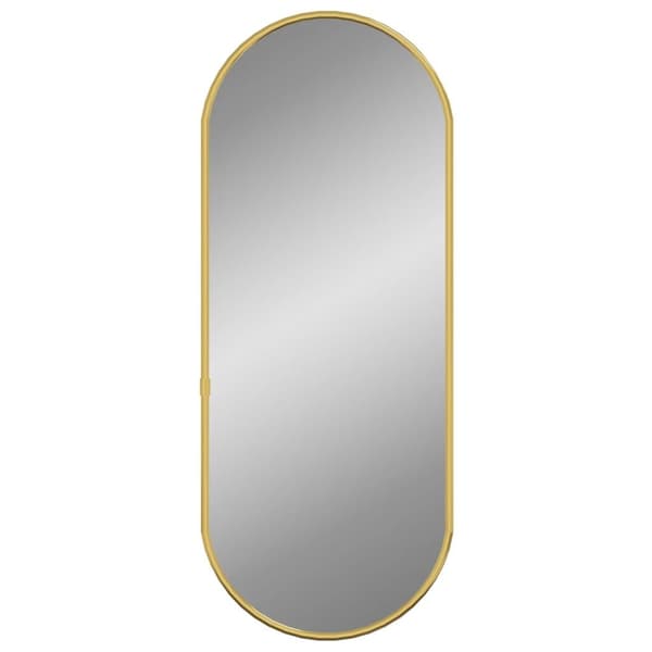vidaXL Väggspegel guld 50x20 cm oval