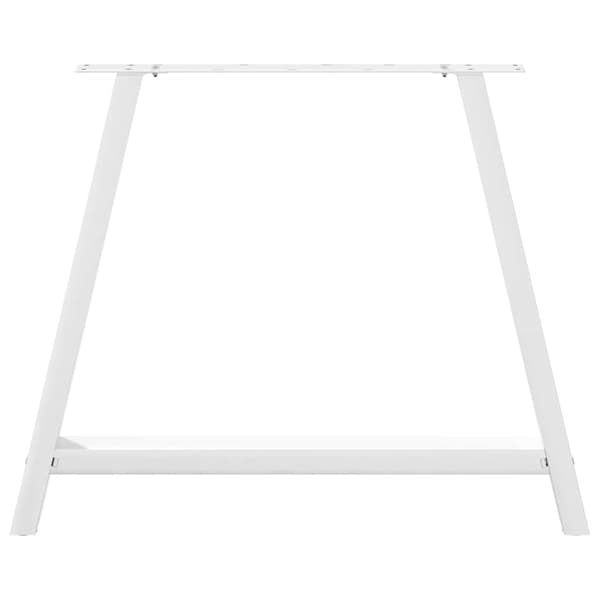 vidaXL Soffbordsben A-formade 2 st vit 100x(72-73) cm stål