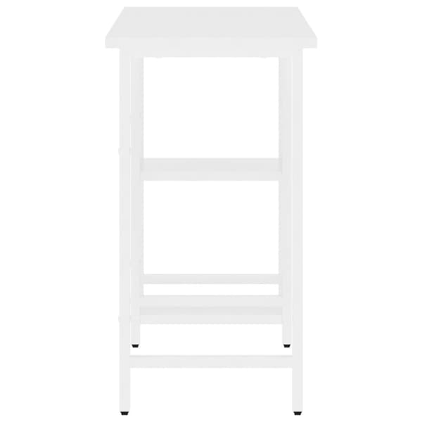 vidaXL Datorbord vit 80x40x72 cm MDF och metall