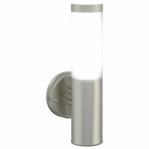 vidaXL Utevegglampe 2 pcs sølv 15 x 7,5 x 33 cm
