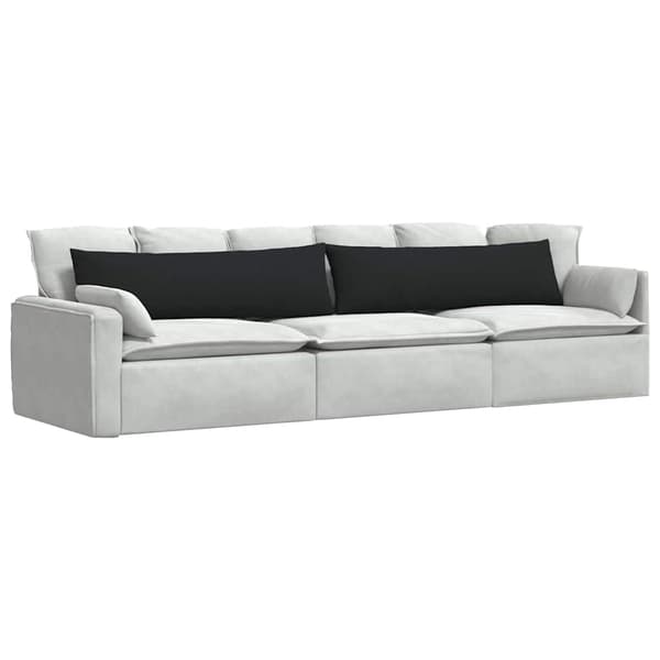 vidaXL Soffkuddar 2 st Svart 145 x 40 cm tyg