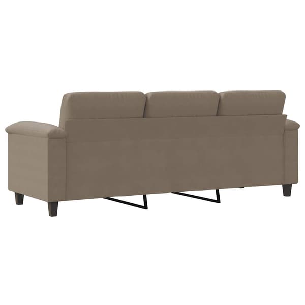 vidaXL 3-sitssoffa Taupe 180 cm mikrofibertyg