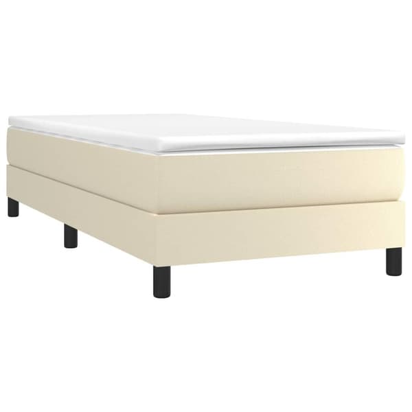 vidaXL Ramsäng gräddvit 100x200 cm konstläder