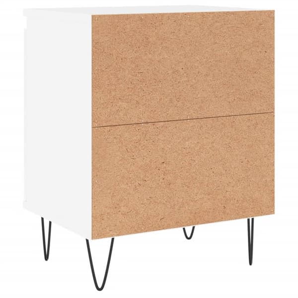 vidaXL Sängbord 2 st vit 40x30x50 cm konstruerat trä