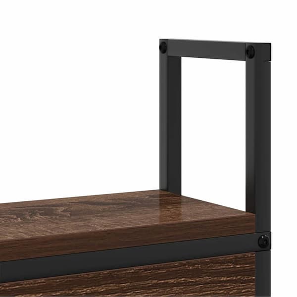 vidaXL Oppbevaringshodegjerde med Ladeplass brun eik 83 x 15 x 98 cm