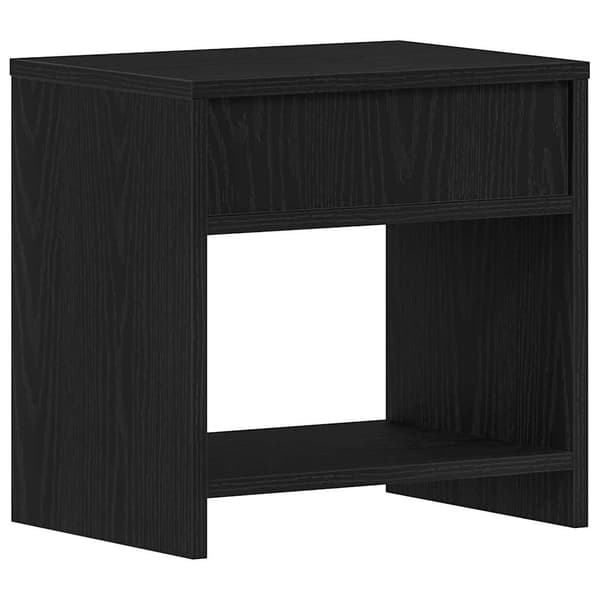 vidaXL Nattbord svart eik 40x30x40 cm konstruert tre