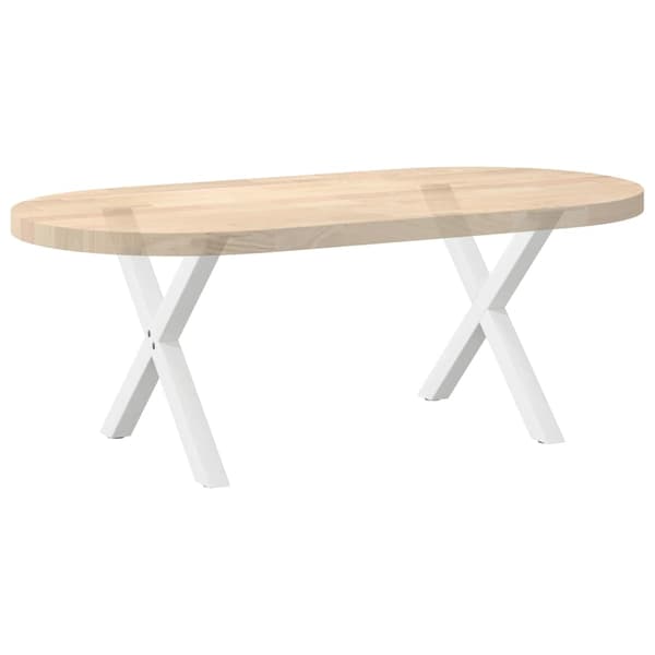 vidaXL Soffbordsben X-formade 2 st vit 50x(42-43) cm stål