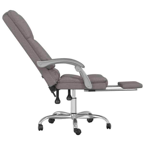 vidaXL Kontorsstol med massage taupe tyg