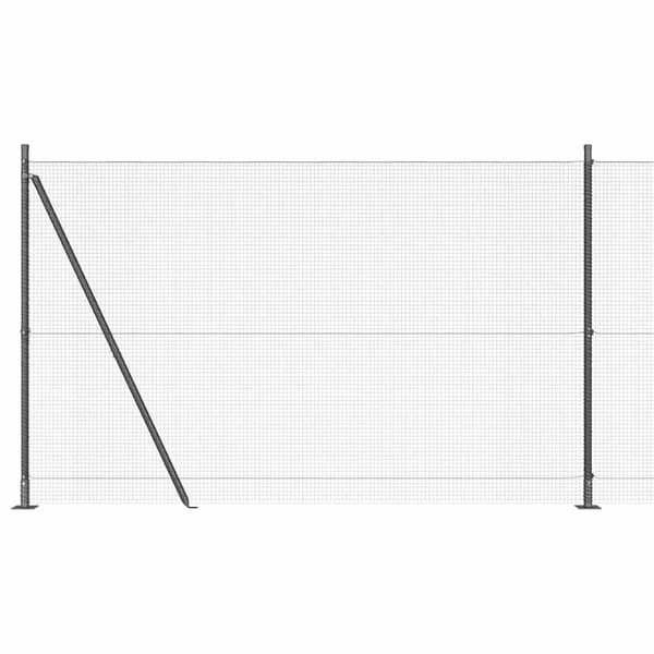 vidaXL Gjerde med innlegg. Grå 1.5 x 10 m Stål