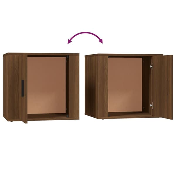 vidaXL Nattbord brun eik 50x39x47 cm
