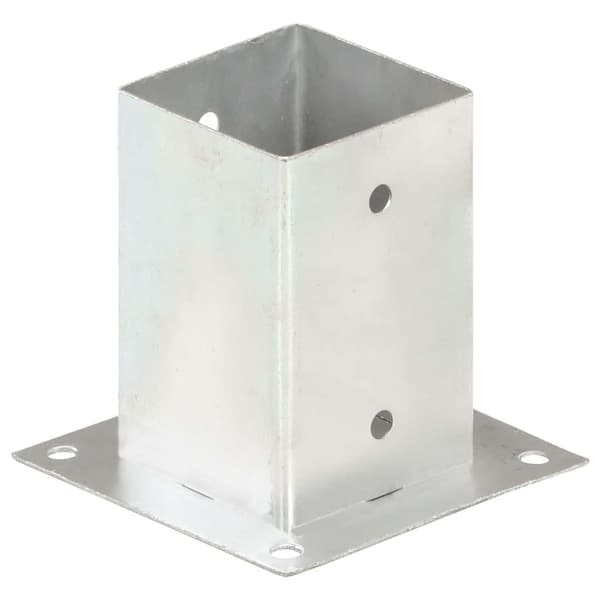 vidaXL Stolpfot 4 st galvaniserad metall 91 mm